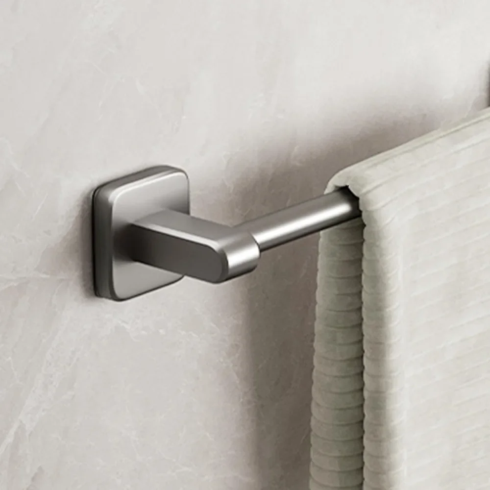 Bathroom Wall Mounted Towel Rack, Towel Bar with Stainless Rack and Hand Holder, Shower and Bath Towels Racks for Bathroom