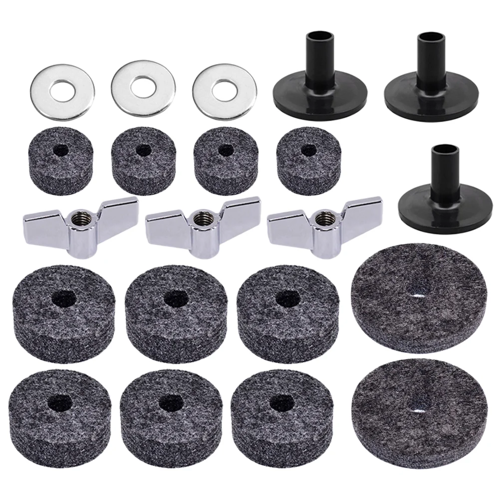 Drum Pad Felt Kit Pads for Cymbal Accessories Nut Cymbals 5x5x07cm Professional Washers Stand Felts Grey Small Non-slip