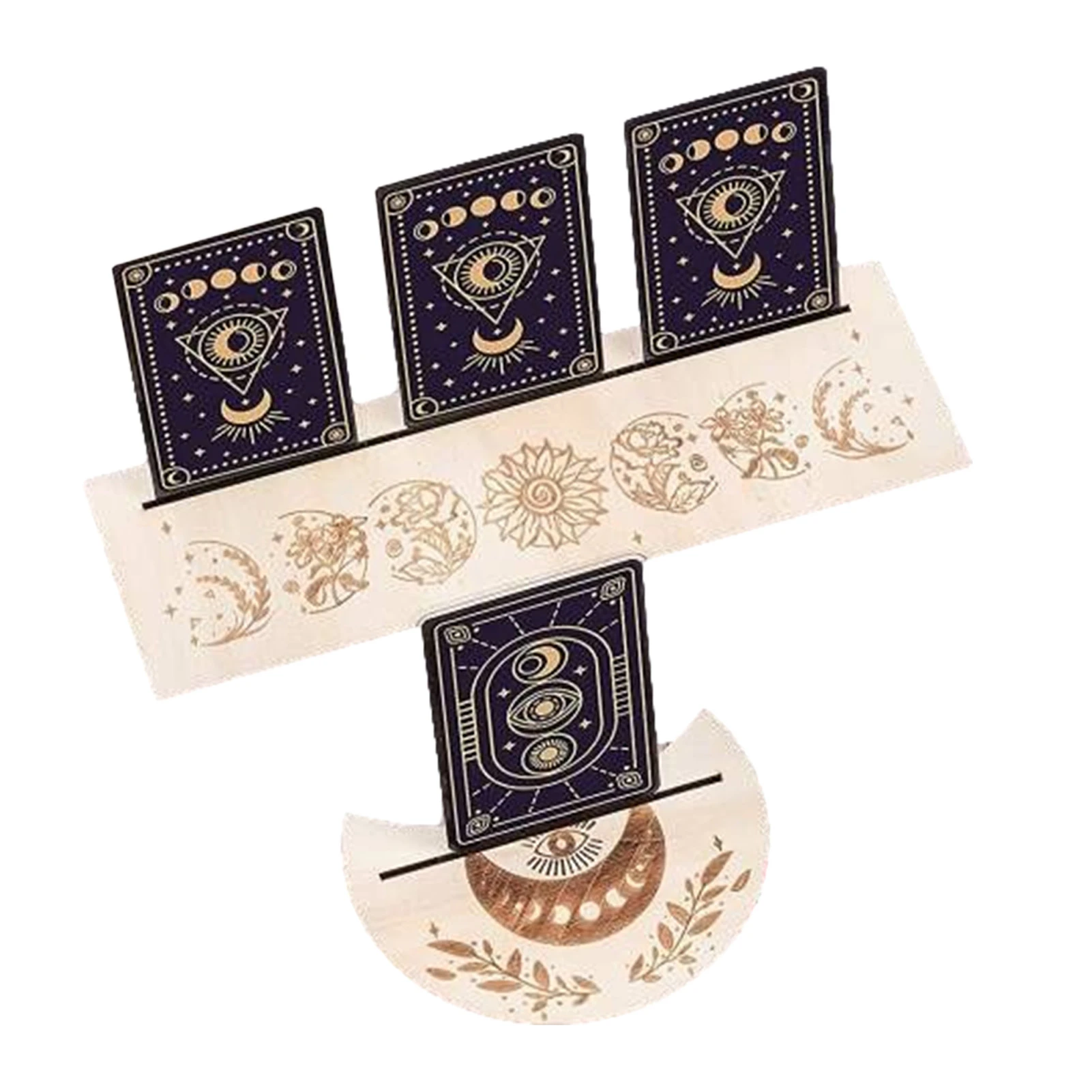 2 Pcs Wooden Tarot Card Holders Moon Shape And Rectangle Wood Card Display  Holder For Witch Divination Tools Altar Decor Majic| | - AliExpress
