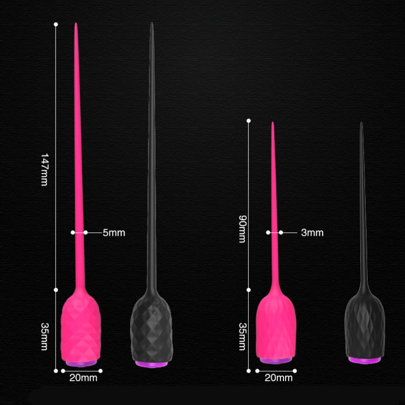 Vibrating Urethra Sound Dilator Massager Dildo Vibrator NEW 10 Speed Long Urethral Vibrator Catheter Penis Plug Sex Toys for Men penis sex toys