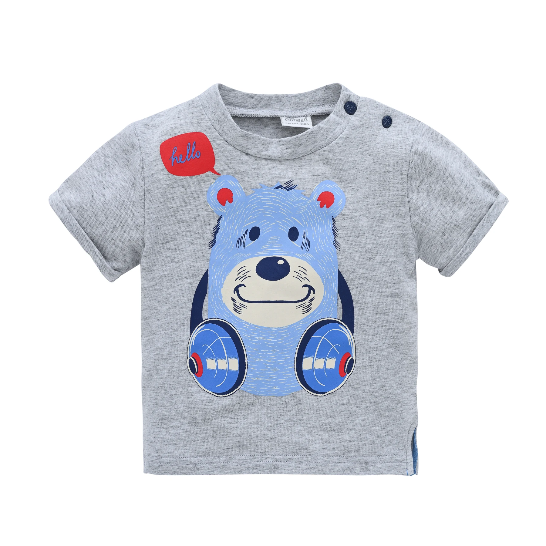 Kavkas Baby Boy T-Shirt Summer 100%Cotton Cartoon Bear Printing Short Sleeve Newborn Baby Shirt camiseta bebe recien nacido