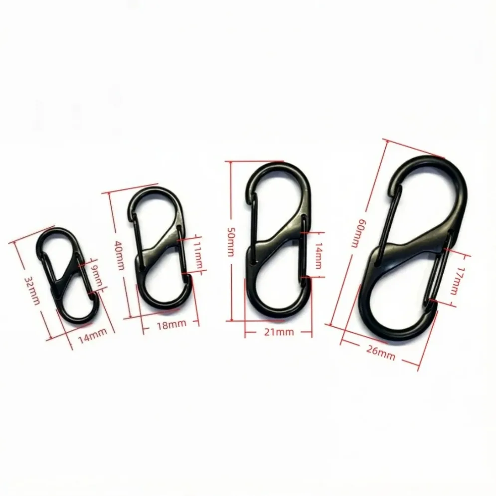 Mini S Carabiner Keychain Clips 3