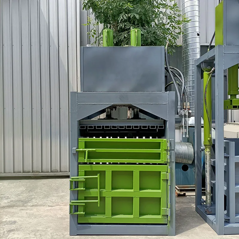 Baler Semi Automatic Vertical Garbage Station Scrap Hydraulic Baling Press Machine Cardboard Plastic 60T Baler Compactor