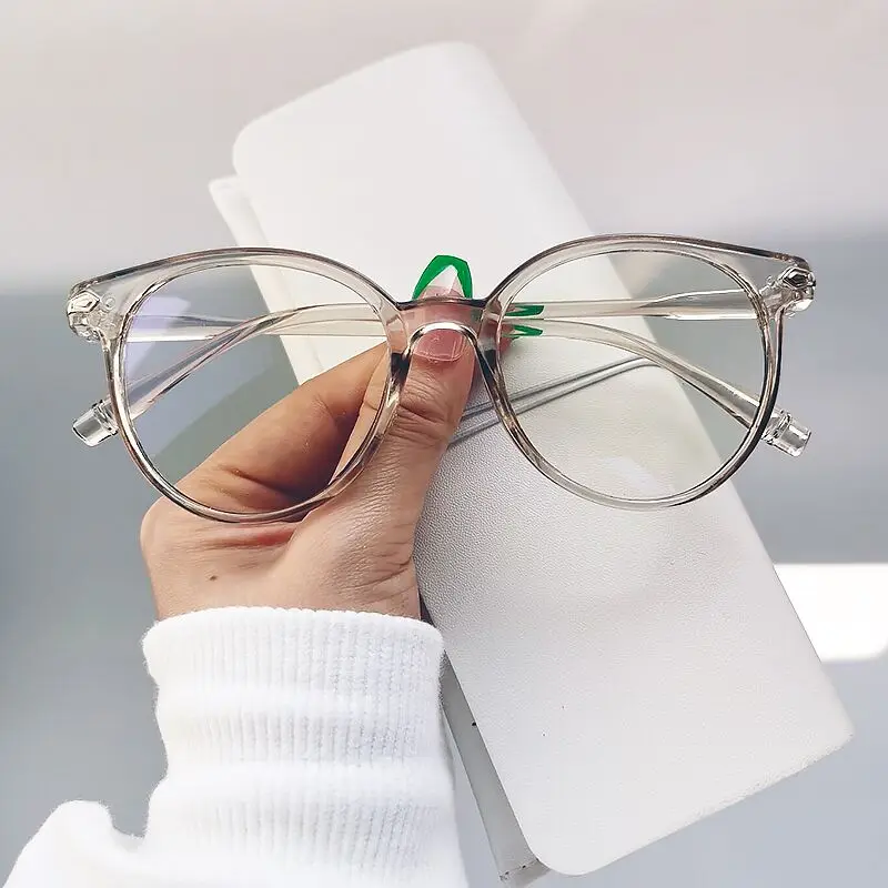 Clear Round Eyewear Frames with Blue Light Protection
