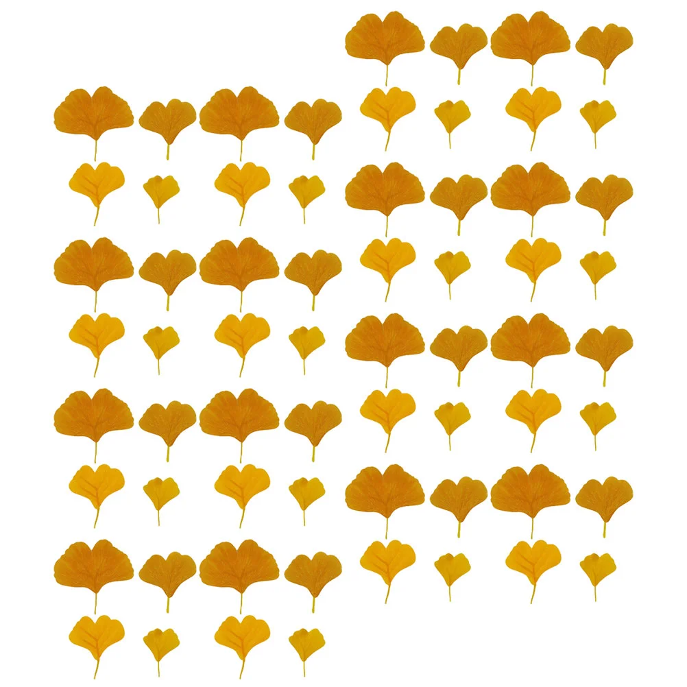 

108pcs Simulation Ginkgo Leaves Fake Ginkgo Leaves Faux Ginkgo Leaves Wedding Decor