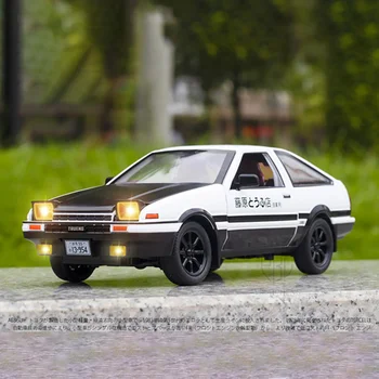 1/24 Toyota AE86 Alloy Sports Car Model Diecasts Toy Simulation Steering Sound Light Super Racing Toys Vehilce Collection Gifts