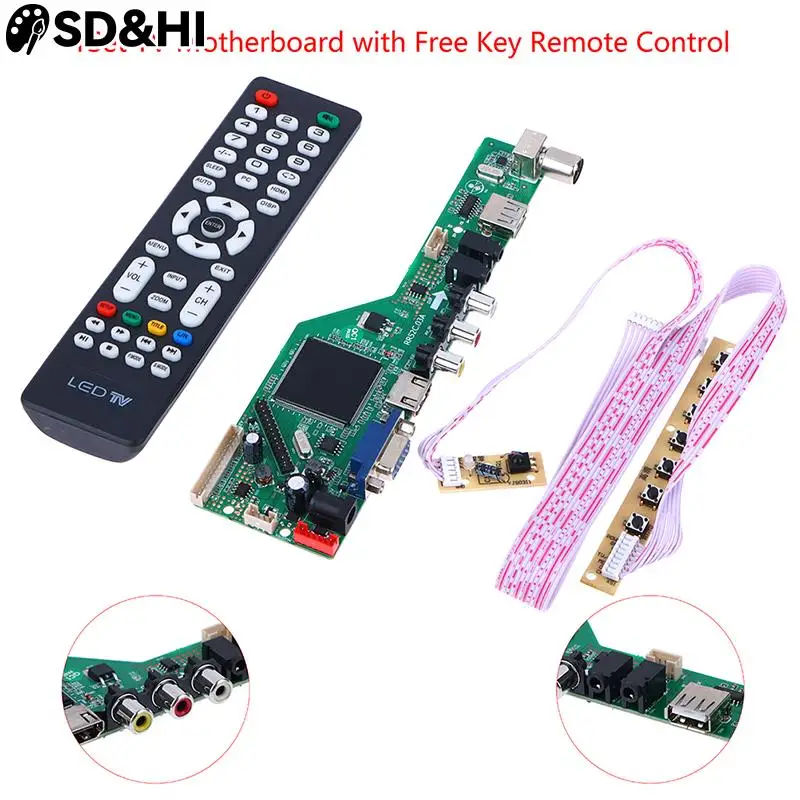 

LCD TV Drive Board RR52C.03A TV Controller Driver Board Digital Signal DVB-T2 DVB-T LCD TV Motherboard Universal Scaler Kit