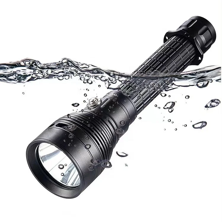 

Professional diving flashlight powerful 2000 lumens underwater led light 120meters undersea searching lights 583meter long range