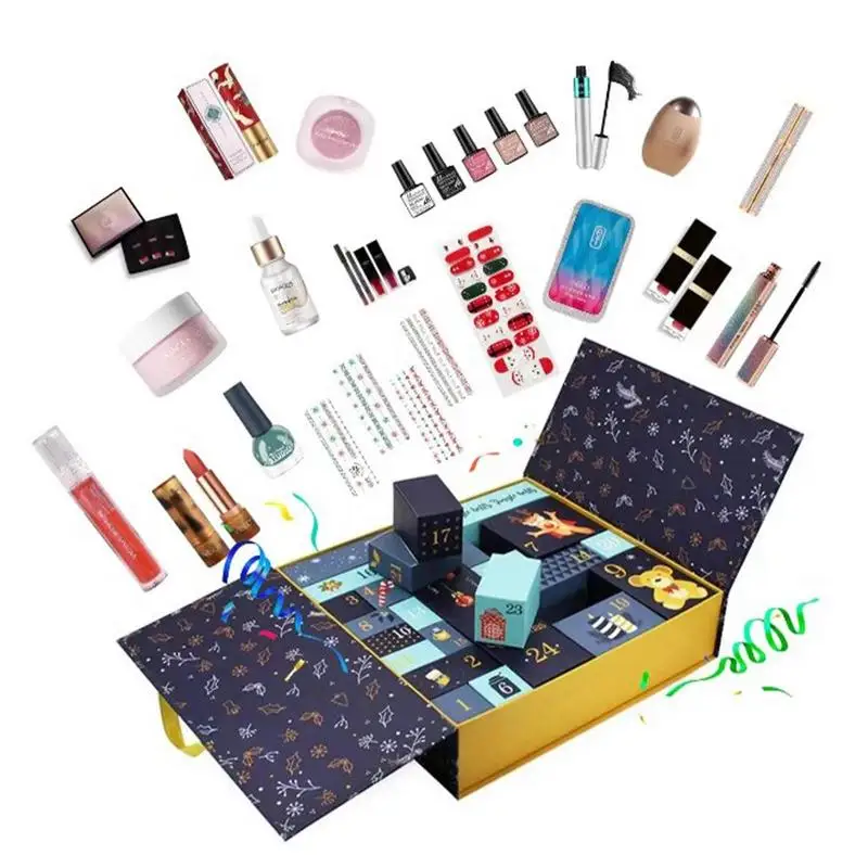 

Christmas Advent Calendar 2023 Makeup Tools Countdown Calendar Gift Boxes Holiday Lipstick Eye Shadow Concealers Cosmetics Gift