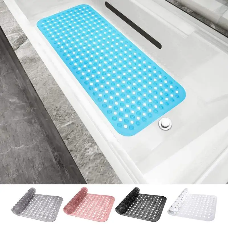 

Shower Floor Mat Washable Non-Slip Mat With Suction Cups Bathing Essentials Bathtub Safety Mats For Washroom Bathtub Bathroom