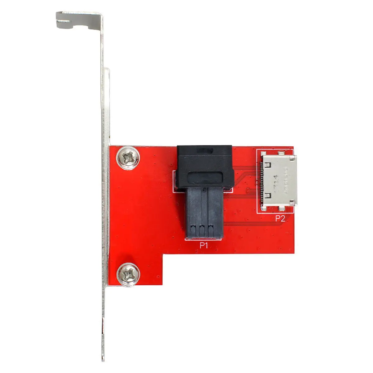 

PCI-Express 4,0 Mini SAS HD SFF-8643 to Oculink SFF-8611 PCBA Женский адаптер с кронштейном