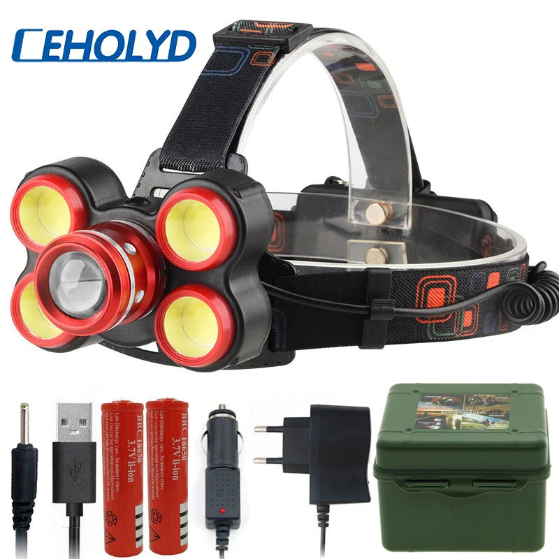 

XM-L T6 Led Headlamp 18650 Battery USB Rechargerable Light Zoomable Waterproof Headlight High Quality Head Flashlight Lamp Torch