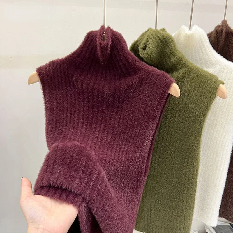 Faux Col Détachable Pour Femme – Col Roulé, Sans Manches, Noir – Taille Unique (attention, Peut Ne Pas Convenir à Toutes)