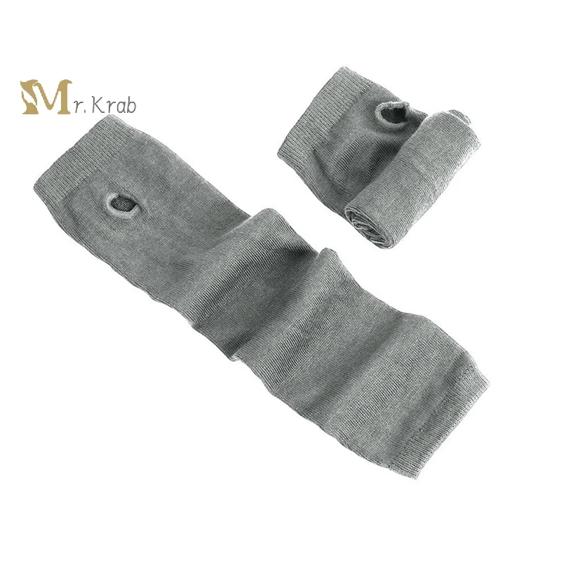 INS Spring Summer Sports Long Fire Ninja Knitted Gloves Emo Women's Sleeves Y2K Men's Fashion Half Finger Arm Warmer Oversleeve