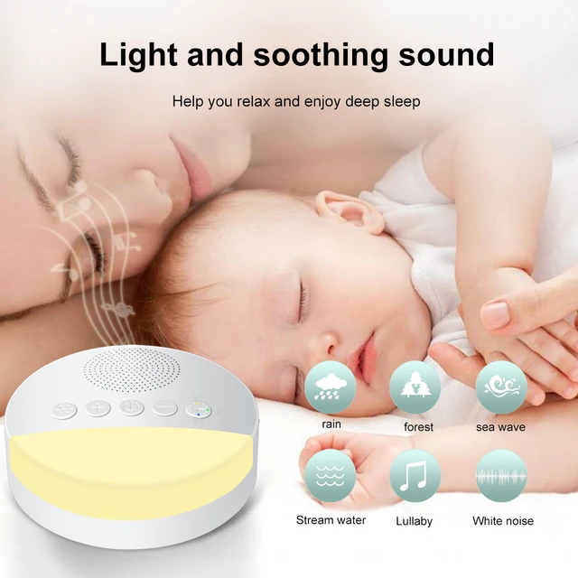 Bruit blanc pour bébé machine à sons bébé, veilleuse bébé, 7 modes