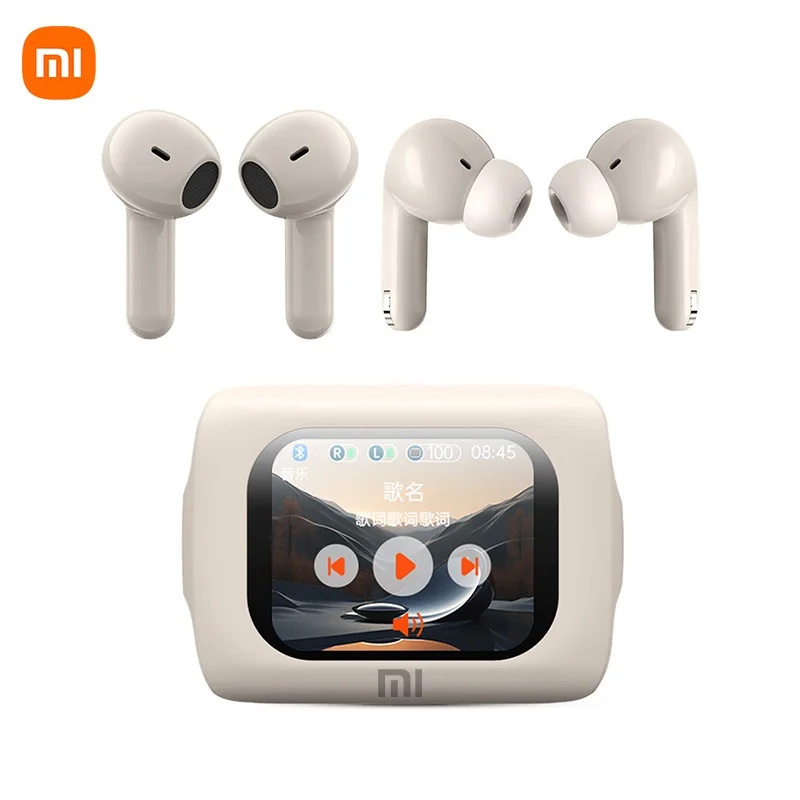 thumbnail image 1 of Los nuevos auriculares inalámbricos Bluetooth 5.4 con pantalla táctil multifunción ANC+ENC H12pro de Xiaomi incluyen dos pares de auriculares, 1 of 5