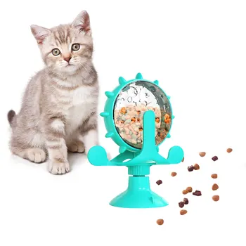 360° Rotating Pet Food Dispenser Interactive Pet Toy Pet Slow Feed Toy No Power Pet Enrichment Toy Strong Suction Cup 1