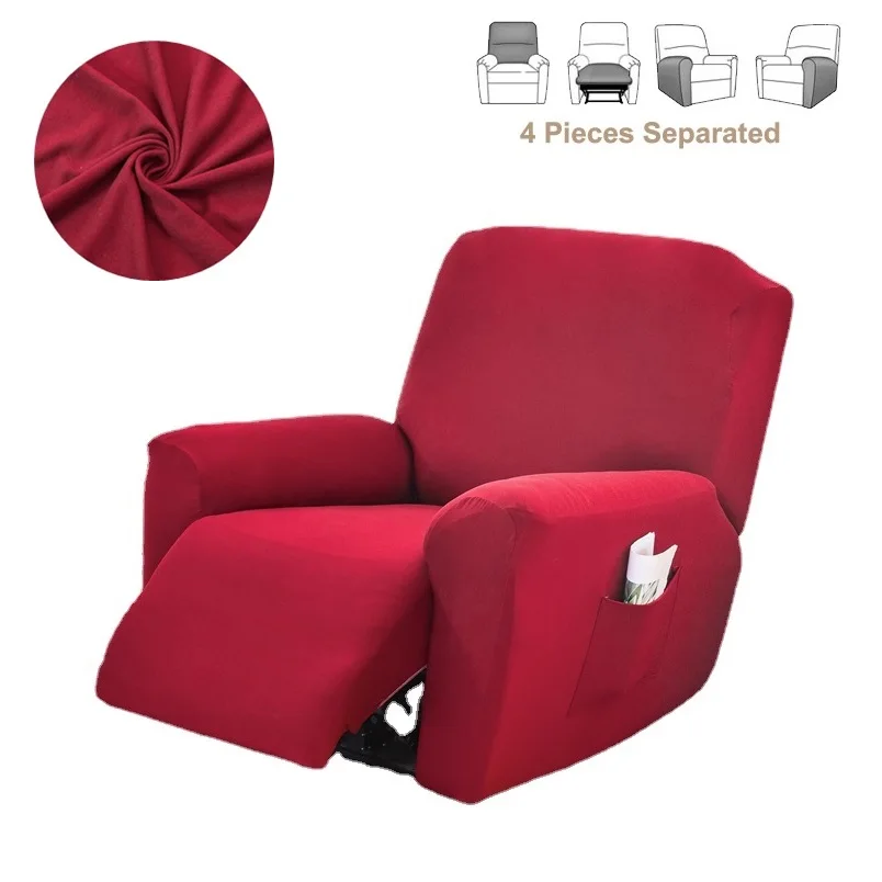 SolidColorStretchReclinerSofaCoverforLivingRoomElasticNon