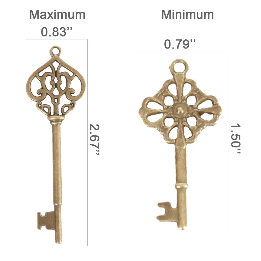 40pcs Key Bottle Opener wedding gifts for guests Copper Color Skeleton Key Beer Bottle Opener with Personalized Sticker Cards