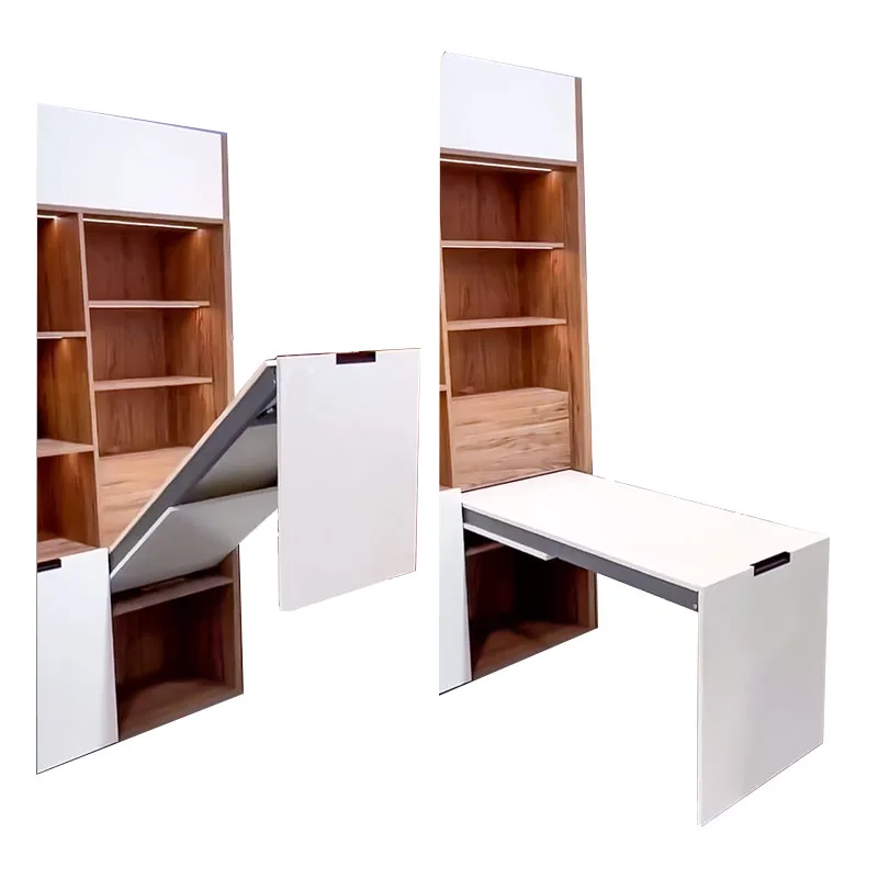 Multifunctional simple hidden invisible table mechanism space saving ...