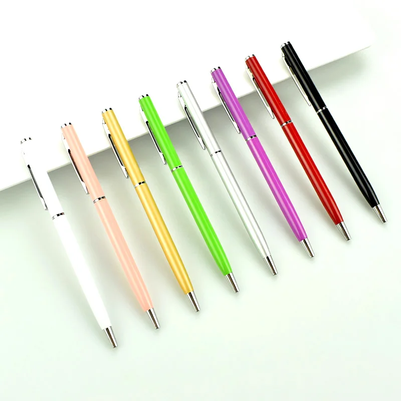 1 Set Of Custom LOGO Creative Metal Ballpoint Pen Hotel Gift Ballpoint Pen School Office Supplies With Case