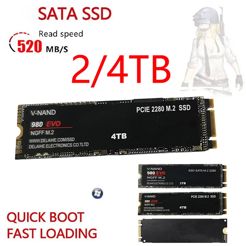 

1Pc Laptop Built-in SSD Universal Desktop M.2SSD 2280 Solid State Drive