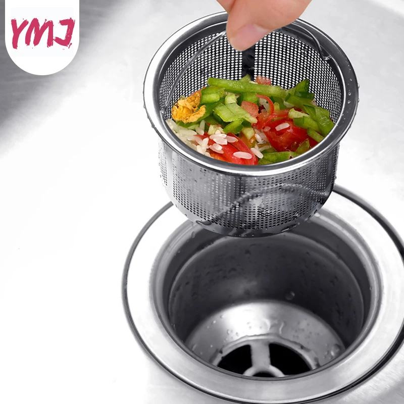 Tapón colador para fregadero de cocina, cesta de filtro de drenaje con  mango, accesorios de acero inoxidable 304, orificio denso - AliExpress