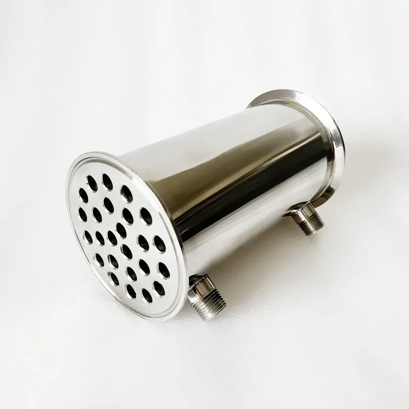 OD119mm Dephlegmator Reflux Condenser With1/2" Male Thread Height 200mm Inside 25 Tubes For Moonshine Distillation Column 4"