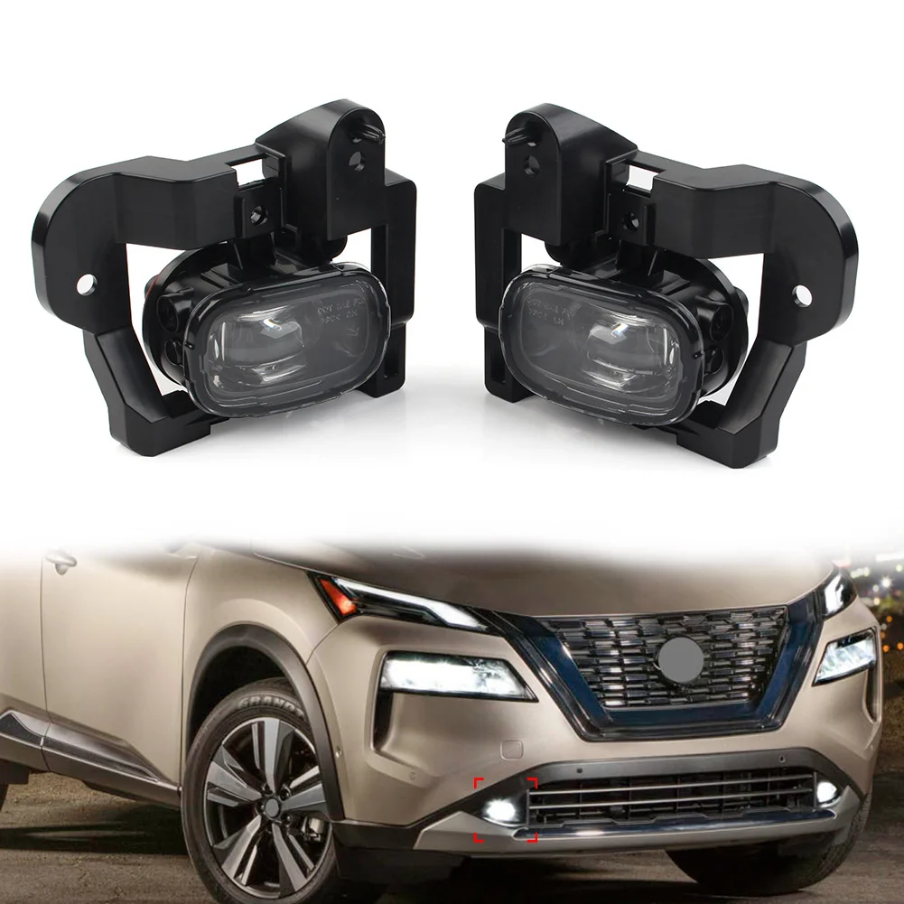 

1Pair Car Fog Light Lamps Assembly With Bracket+Harness+Switch Kits Set For Nissan Rogue X-trail T32 2021-2022