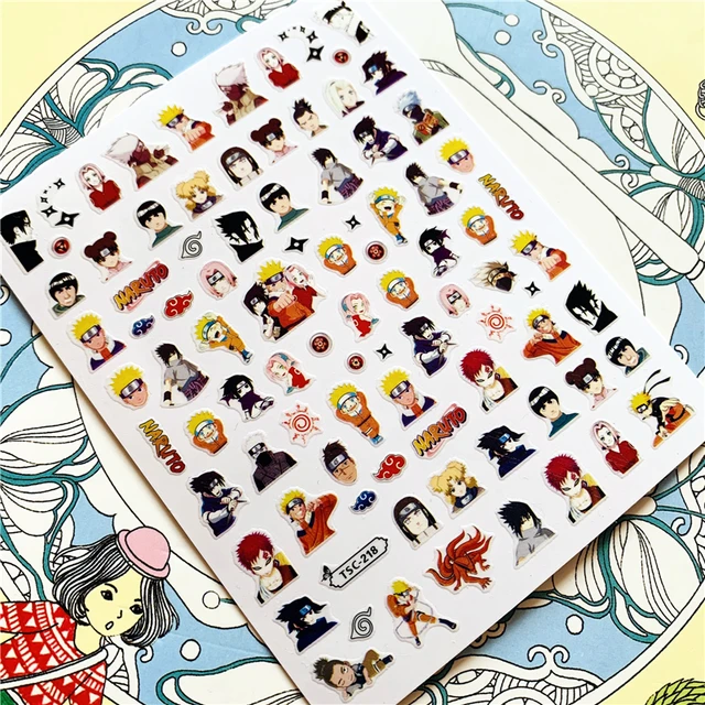 TSC-119 TSC-282 TSC-130  Japanese hot blooded anime 3D Back glue Nail Art Stickers Decals Sliders Nail ornament decoration TSC-218