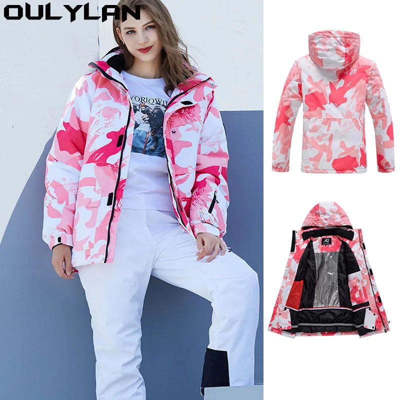 

Oulylan 10k Waterproof Windproof Ice Coat Jackets Women's Winter Snow Suit Jackets Snowboarding Clothing Skiing Costume