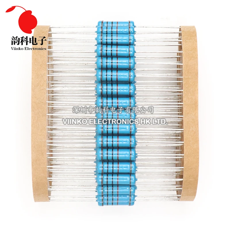 20pcs 2W Metal Film Resistors 1% 0R-2.2M 2.2 10 100 120 150 220 270 330 390 470 1K 2.2K 4.7K 10K 15K 22K 47K 100K 470K 1M ohm metal film resistors