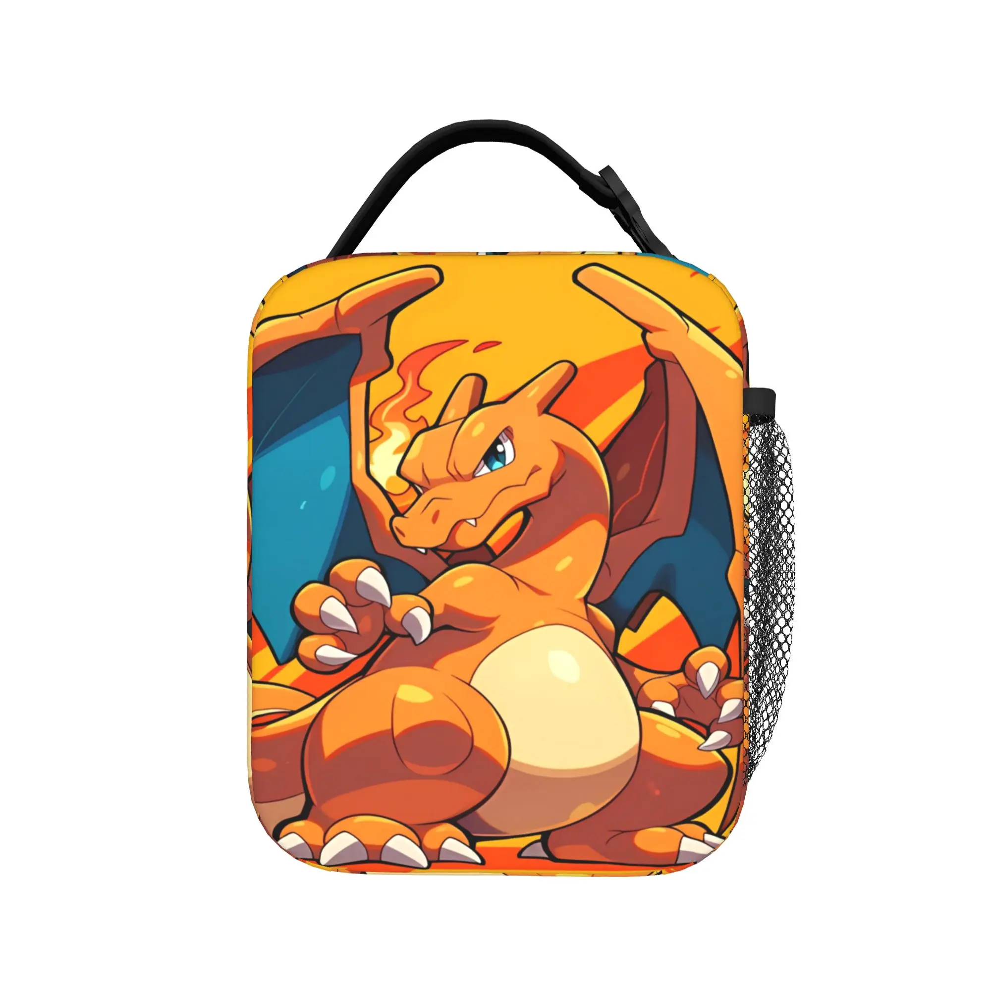 Swirl Fire Manga Lunch Bag - Stylish Portable Oxford Cooler Bag