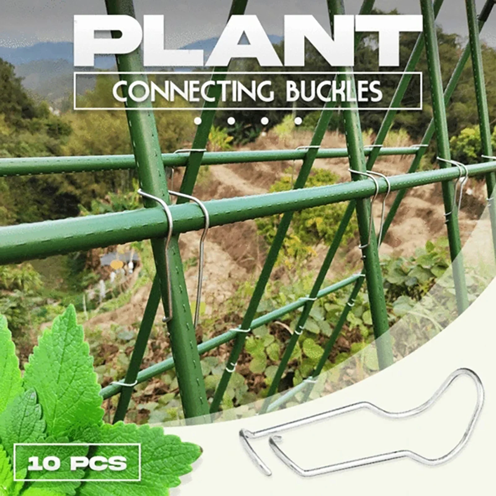 Grafting Stakes Connector Iron Clip Plant Connecting Buckles Clasp Plant Supports Stakes Fixed Buckle Hooks Gardening Supplies
