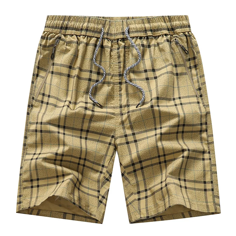 Hot Summer Men Plaid Shorts Classic Design Cotton Casual Beach Short Pants Famous Shorts Plus Size