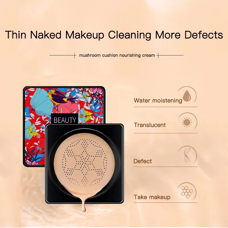 Mushroom Head CC Cream BB Air Cushion Cream Concealer Foundation Brighten Skin Tone Beauty Foundation Female Cos bb cream air cushion cream cc cream cushion foundation