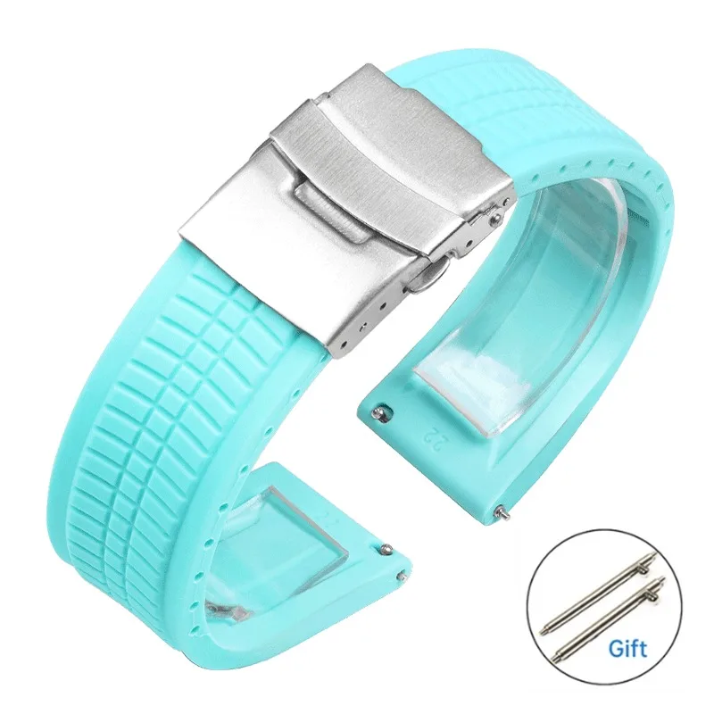 Silicone Sport Watch Strap - Soft Rubber Wristband