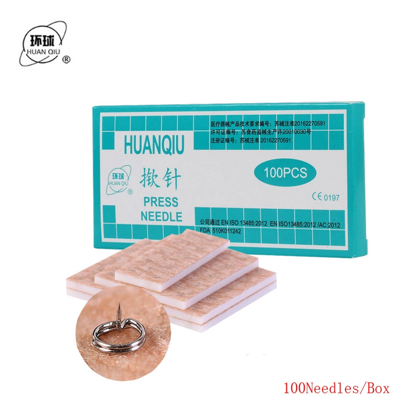 Sterile Ear Press Needle Auricular Acupuncture needle Beauty Health Intradermal needle 10 boxes 100pcs / 0.25*1.3mm disposable acupuncture needle