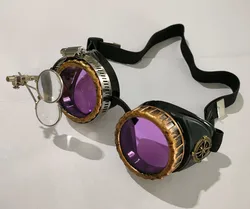 Steampunk Vintage Magnifying Glass Goggles (PURPLE)