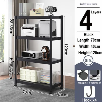 ขาตั้งเครื่องพิมพ์Rack Audio Video Mediaตู้แนวตั้งชั้นที่ถอดออกได้ชั้นวางเครื่องพิมพ์ห้องครัวเตาอบไมโครเวฟRackผู้ถือชั้นวาง 13
