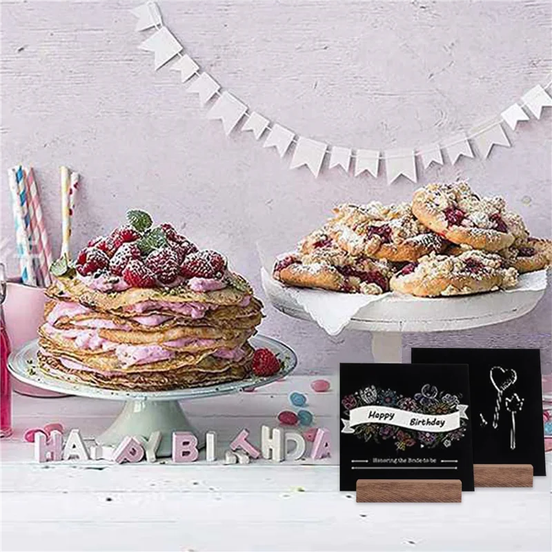 1Pcs Mini Blackboard Supports Dining Table, Birthday, Wedding And Christmas Celebration Easy To Use