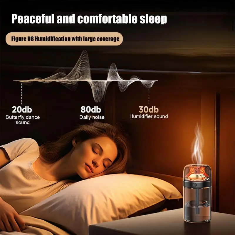 Car Diffuser Humidifier Long-lasting Atmosphere Light Car Humidifier USB Portable Humidifiers Personal With Led