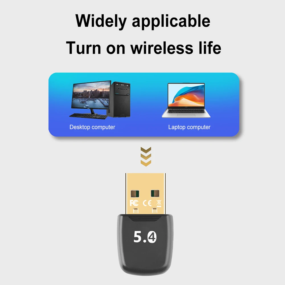 PC 노트북 컴퓨터용 USB 블루투스 호환 5.4 어댑터, 오디오 송신기 리시버 드라이버 프리 무선 BT5.4 동글