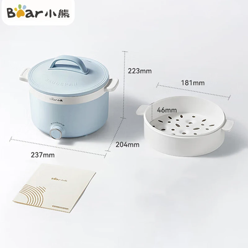 베어 멀티 쿠커 전기 밥솥 논스틱 팬 가열 팬 전기 요리 냄비 기계 계란찜 팬 수프 냄비 1.7L