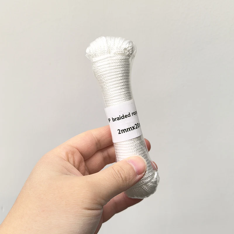 2/3/4/5mm Polypropylene Braided Rope White Hangtag Clothesline Home Decoration Garden Accessories Outdoor Camping Rope polypropylene rope