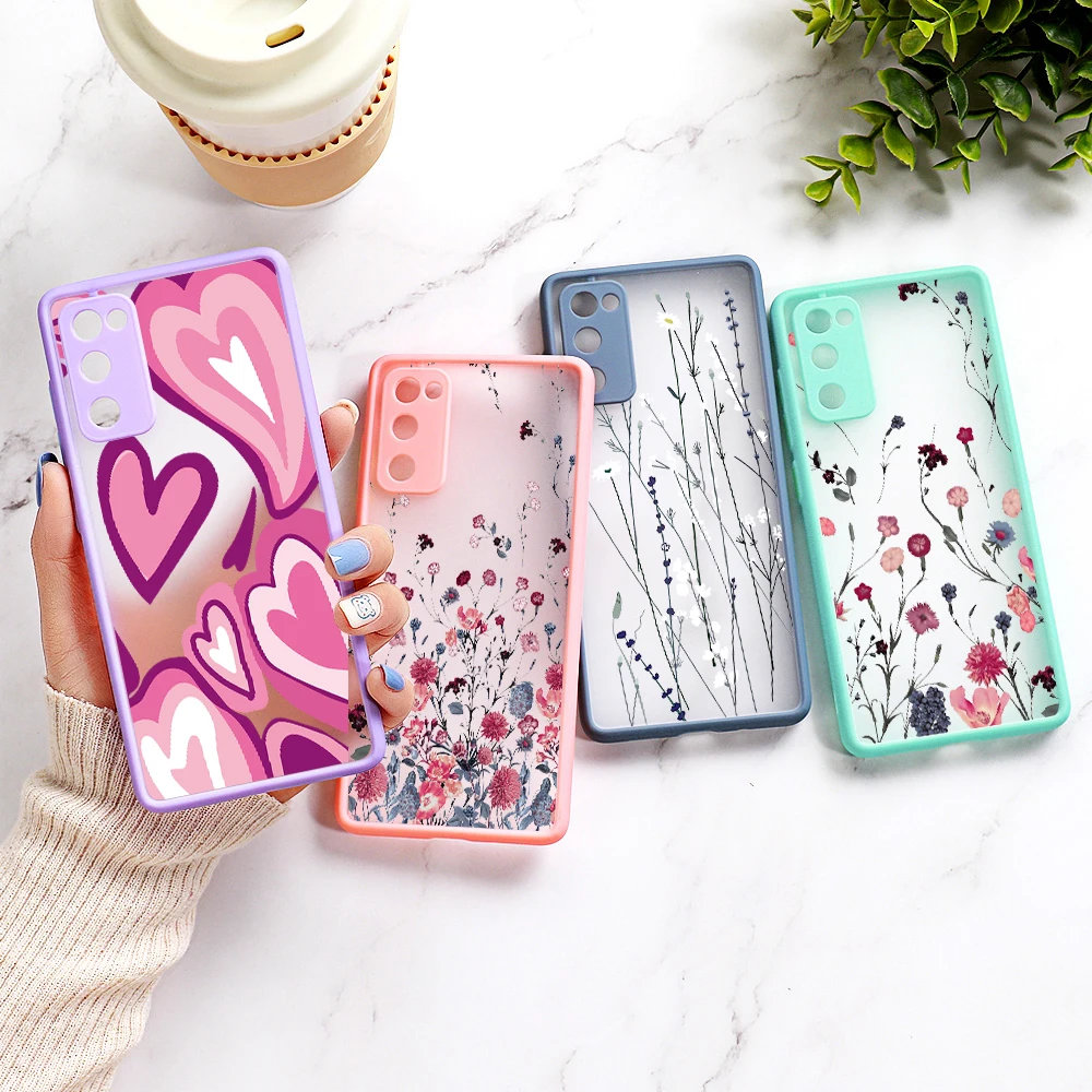 Чехол A53 Для Samsung A32 чехол с цветочным рисунком для S20 FE S21 Ultra Plus A52S 5G A51 A12 A21S A73 A72 A50 A33