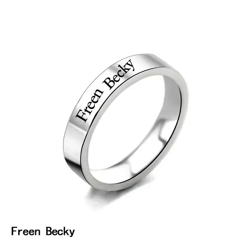 Freenbecky Same Support Ring Necklace Pink Theory Peripheral CP Couple Necklace Birthday Gift