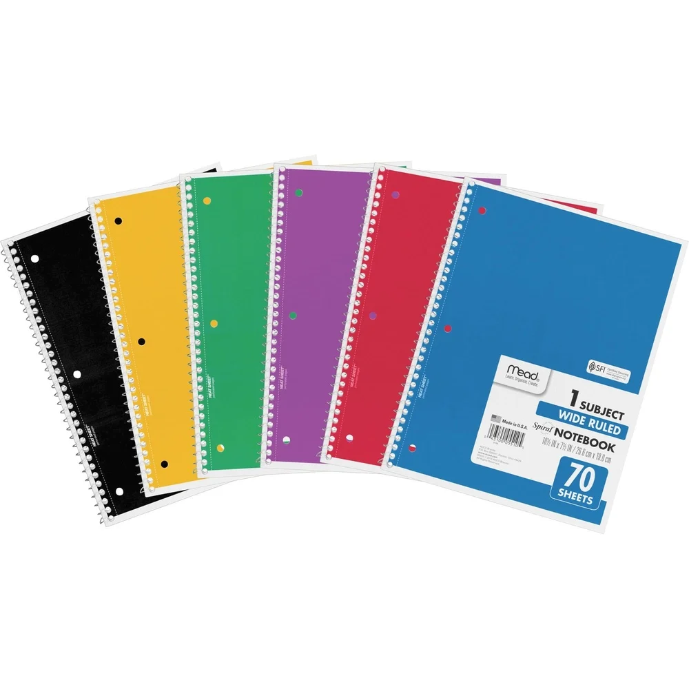 Subject Spiral Bound Notebook 2