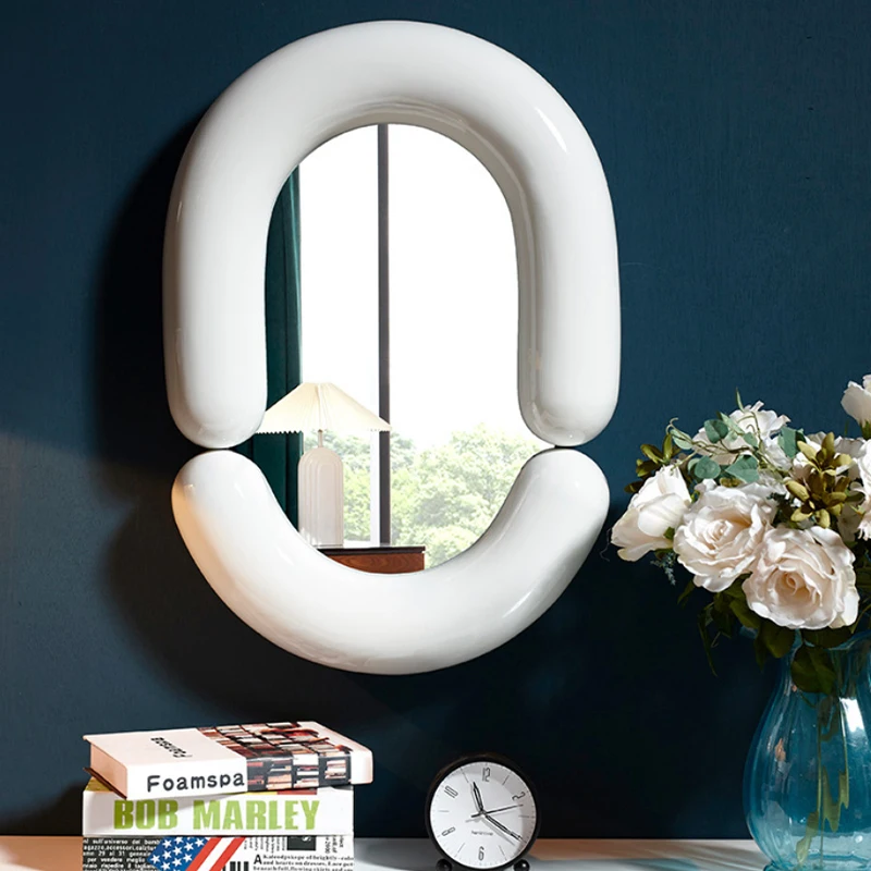 

Modern Nordic style cute cosmetic mirror creative decoration wall dressing small Q