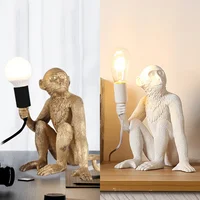 Monkey Table Lamp Sitting Monkey Light Creative Desk Lamp Vertical Resin Table Light Gift for Home Office Bedroom Décor 1